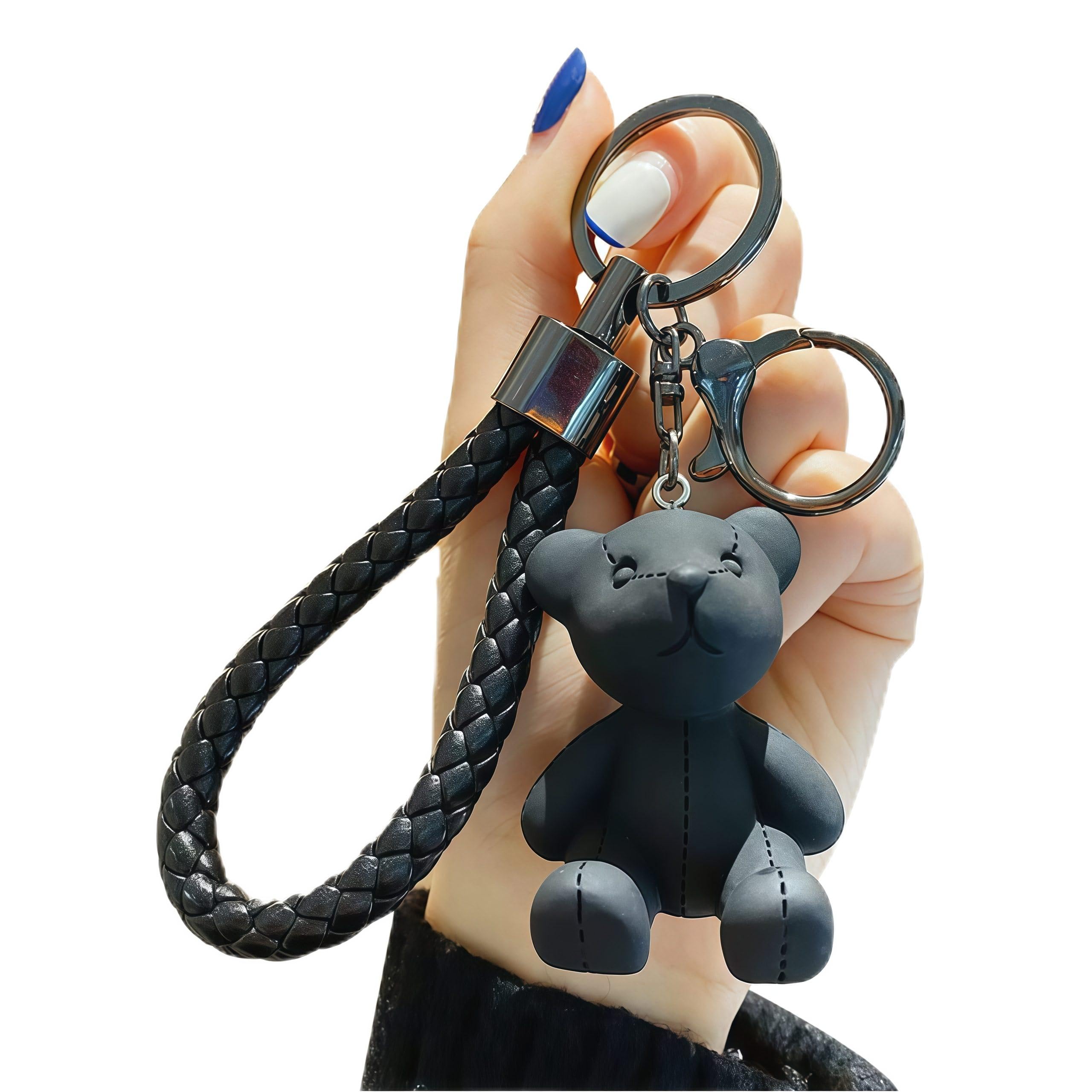 Bear Resin Keychain Bear Key Ring Bag Charm for Car Keys, Backpack Accessories,Decoration Gift for Women Girls