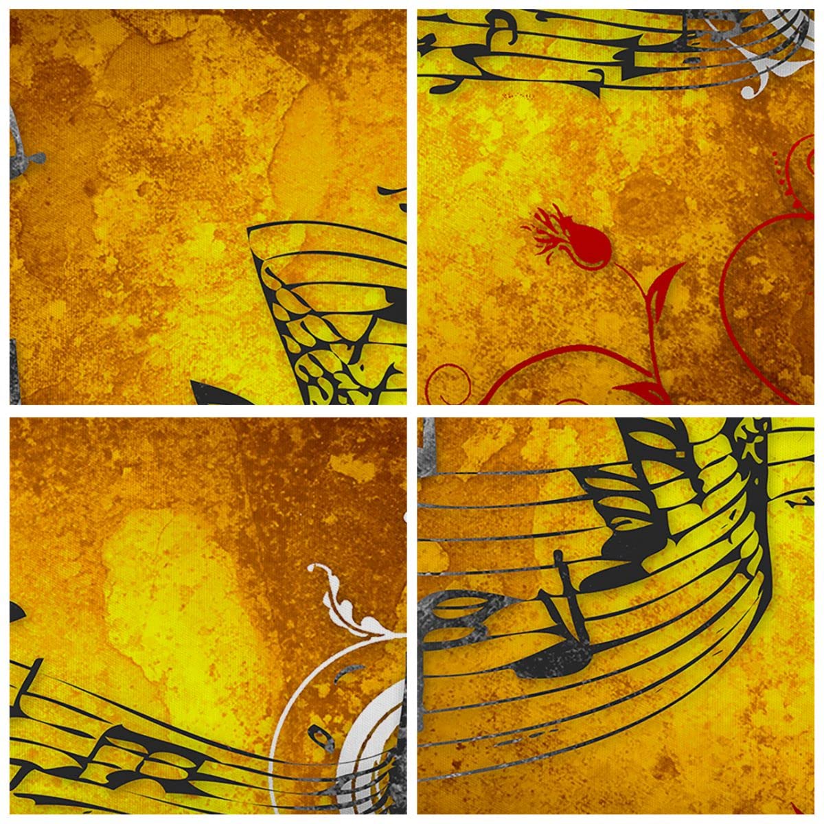 ARTTOR Bilder auf Leinwand 120x50cm Wandbild Musik - 1964 | Konzert Spiel Panorama Groß Wanddekoration Wohnzimmer Schlafzimmer Küche Wanddeko Wand Kunstdruck Wandkunst Wall Decor ARTTOR