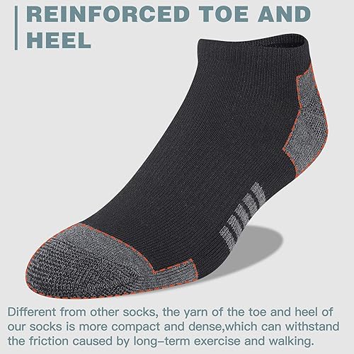 Miniatura 4 de COOVAN 10 pares de calcetines de corte bajo para hombre, paquete de 10 calcetines cómodos y casuales