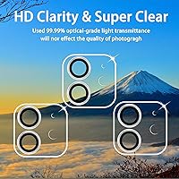 Vista 4 de 3 Pack Tempered Glass Camera Lens Protector for iPhone 12 6.1", Ultra HD, 9H Hardness, Anti-Scratch, Case Friendly, Easy to Install