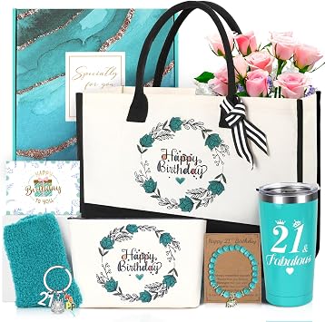 MACEVIA 21st Birthday Gifts Box for Her 21 Year Old Birthday Gift for Girls