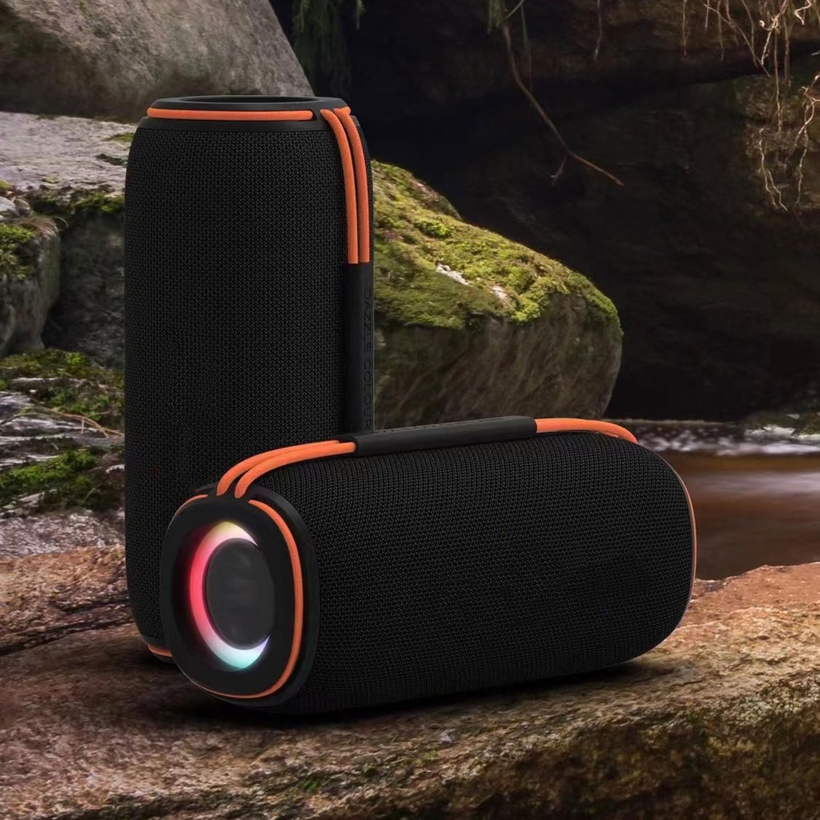 Altoparlante Bluetooth, Altoparlante Portatile Impermeabile con Bassi Profondi e Batteria da 8000 MAh, Impermeabile con Luci Colorate Subwoofer per Casa all'aperto
