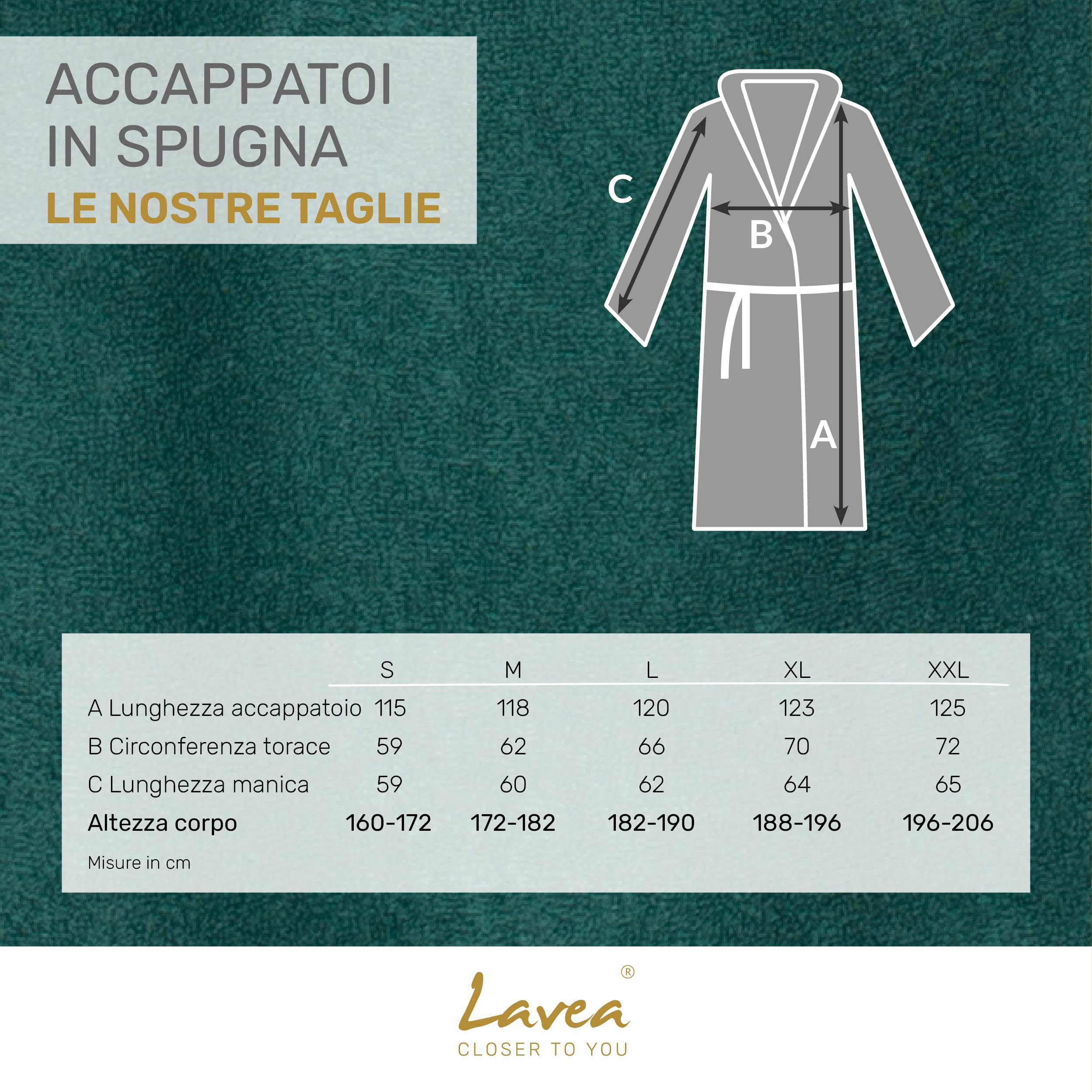 Lavea® Set Sauna Accappatoio Uomo e Donna con Asciugamano Doccia Grande 80x200 cm – Asciugamani Bagno in Spugna 100% Cotone, Morbidi e Assorbenti, Cappuccio e Cintura, OEKO-TEX® – Smeraldo