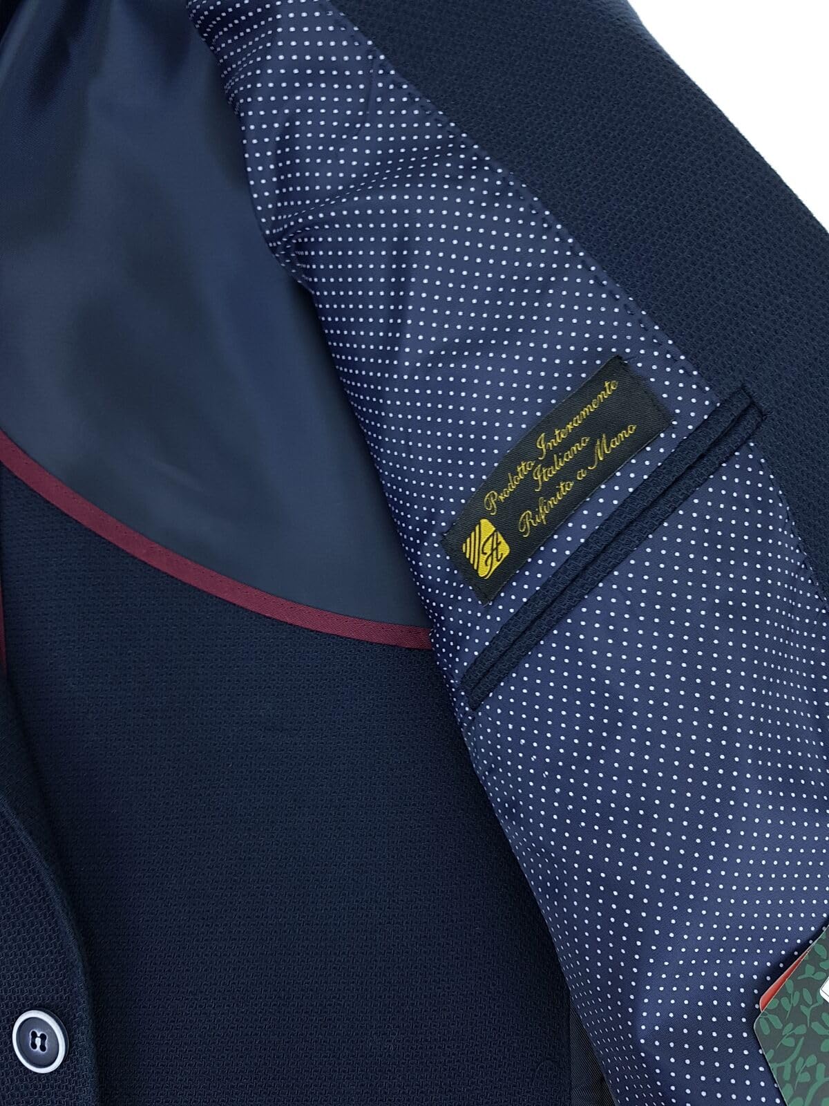 Alfio Collection Giacca Uomo Elegante Blu Abito Cotone Elasticizzata Slim Fit Italiana da 52 a 60