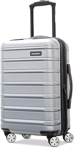 Omni 2 Airline Approved Carry-On Luggage – Stress-Free Size Meets 22x14x9" Requirements – For Fast Trips & Avoiding Baggage Fees – Dual 360° Spinner Wheels, USB Power Hub, Expands 1.5” – Silver