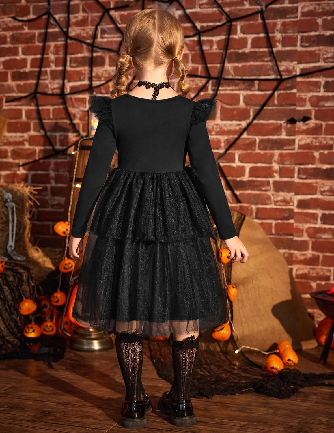 Arshiner Toddler Girls Tutu Dress Princess Tiered Tulle Long Sleeve Bowknot Birthday Party Dresses - Image 6