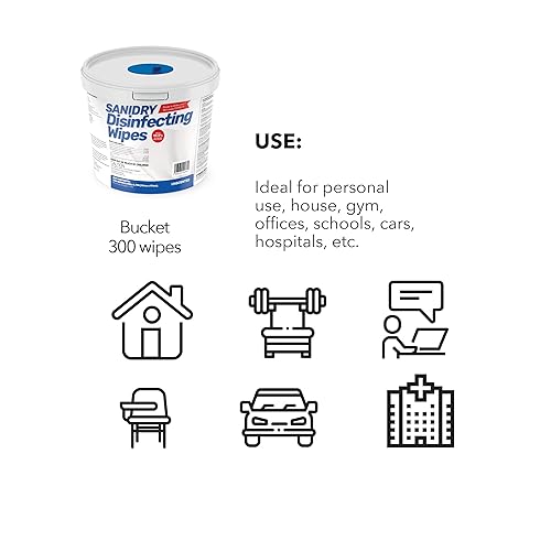 Miniatura 4 de Rosmar SaniDry Toallitas desinfectantes, 300 unidades, aprobadas por la EPA, sin perfume, blancas, no abrasivas, toallitas de limpieza