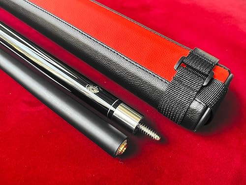 Miniatura 7 de Tai ba cues Palo de billar de 2 piezas con eje negro, punta de cuero multicapa de 0.512 in, 58 pulgadas, palo de billar profesional de madera dura