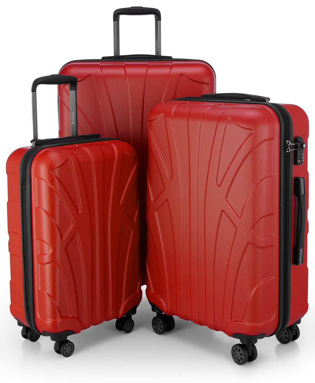Suitline - Maleta de Mano rígida, Trolley 4 Ruedas, TSA, 55 cm, Aprox. 34 litros, 100% ABS Mate, Azul Oscuro — view 15