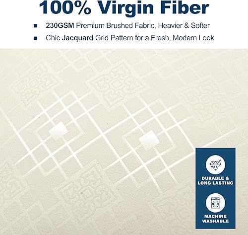 Miniatura 4 de Almohadas de 18 x 18 pulgadas, suaves y afelpadas, relleno de fibra virgen, almohadas decorativas para sofá, cama, lavables a máquina, color blanco,