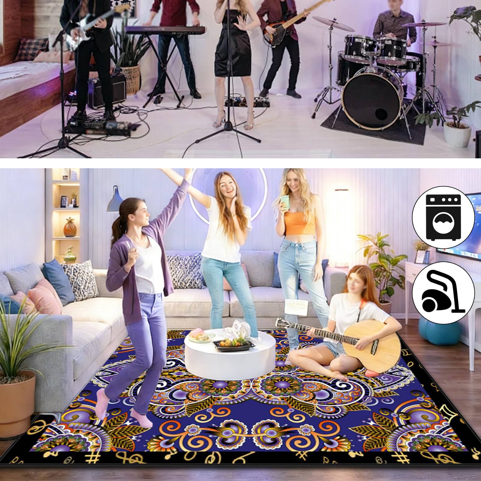 120 x 90 cm Mata perkusyjna dźwiękoszczelna mata bębnowa antypoślizgowa mata do perkusji akustycznej duża werbel zestawy perkusji elektronicznych instrumenty muzyczne mata podłogowa