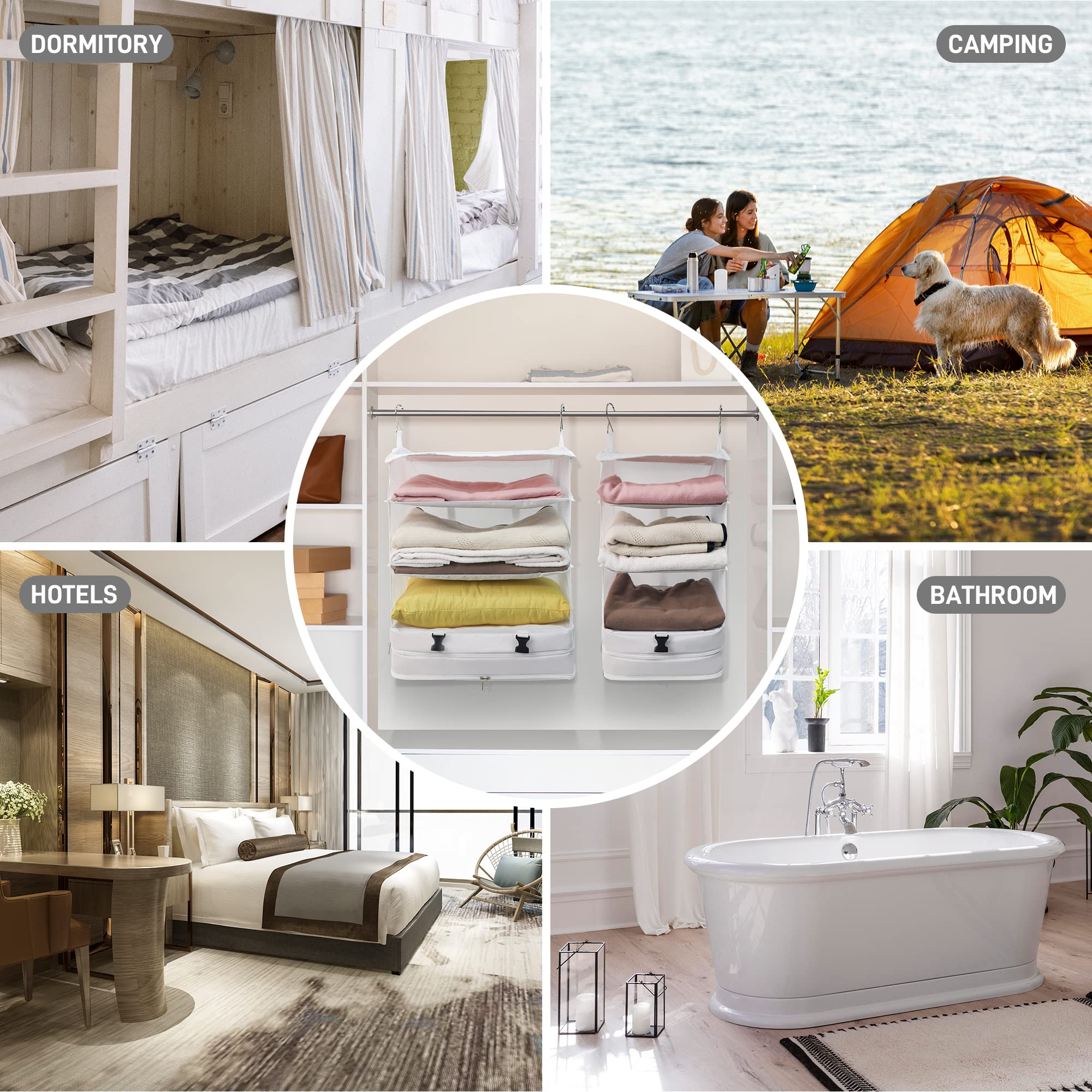 hanging clothes organizer for travel