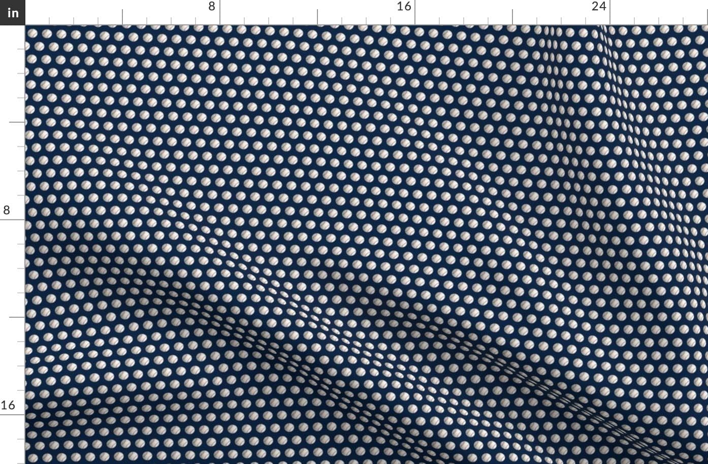 Spoonflower Fabric - Navy Baseballs Baseball Blue Simple Red Printed on Organic Cotton Sateen Fabric by The Yard - Sewing Quilting Apparel Home Decor