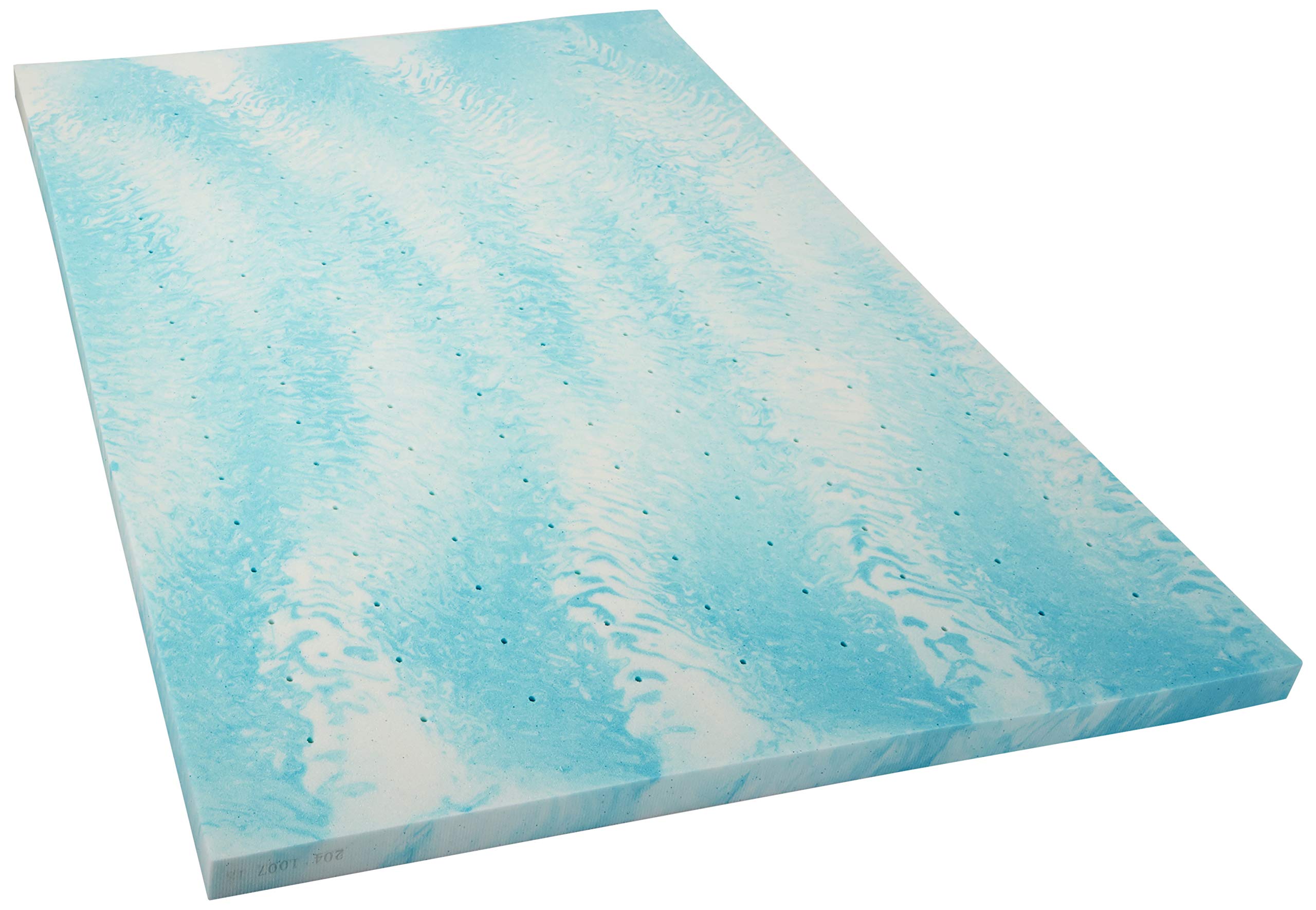 LINENSPA 3 Inch Gel Swirl Memory Foam Mattress Topper – Cooling Gel Infused – Pressure Relieving – CertiPUR Certified - Queen