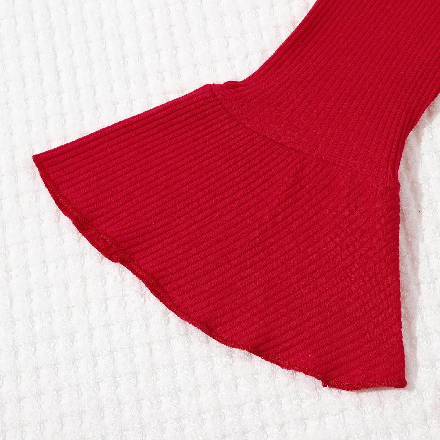 Toddler Infant Girl Christmas Outfit Baby Girls Santa Crewneck Sweatshirt Top Bell Bottoms Set Fall Winter Clothes - Image 6