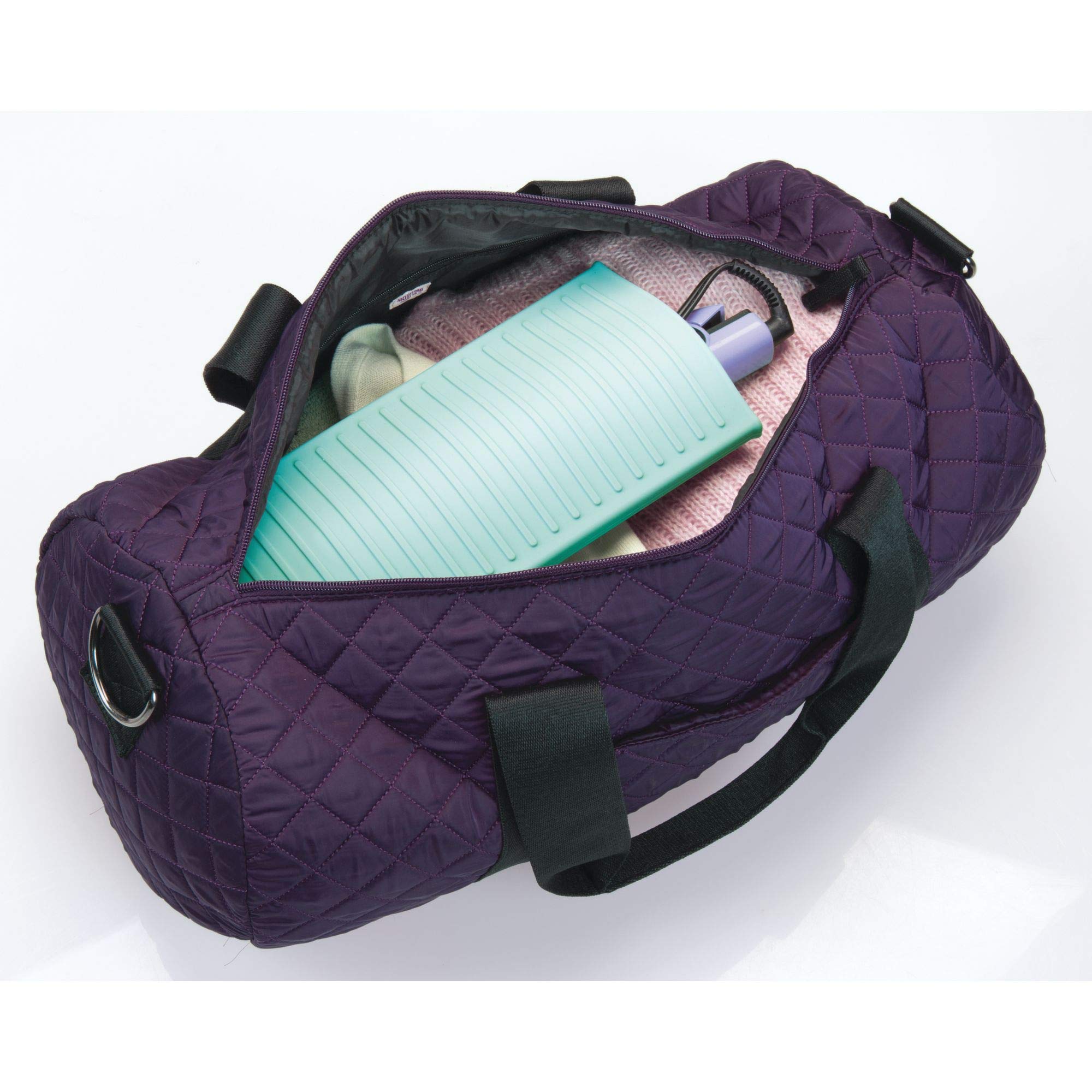 iDesign Basic Astuccio termico per piastra, Funzionale porta piastra per capelli da viaggio, in silicone, verde acqua