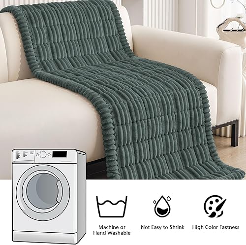 Miniatura 6 de Smiry - Funda de sofá lavable para perros, funda antideslizante y mullida para sofá de 3 cojines, apta para mascotas, funda gruesa y suave para