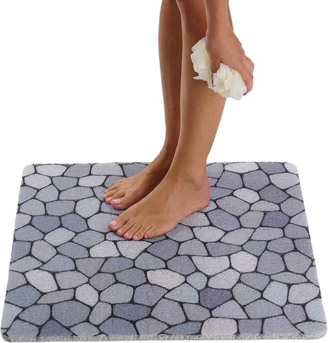 Miniatura 157 de Tapete de ducha antideslizante para bañera – Tapete de baño de lufa para baño – Tapete de baño de 40 x 16 – Tapete de baño antideslizante Gris,Aqua