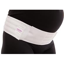 GABRIALLA Maternity Belt | 2 in 1 Maternity Support and Post Pregnancy Hip Wrap | Back Support | Abdominal Binder | Belly Band | MS-14, White,Medium 34-40", 1053522womens