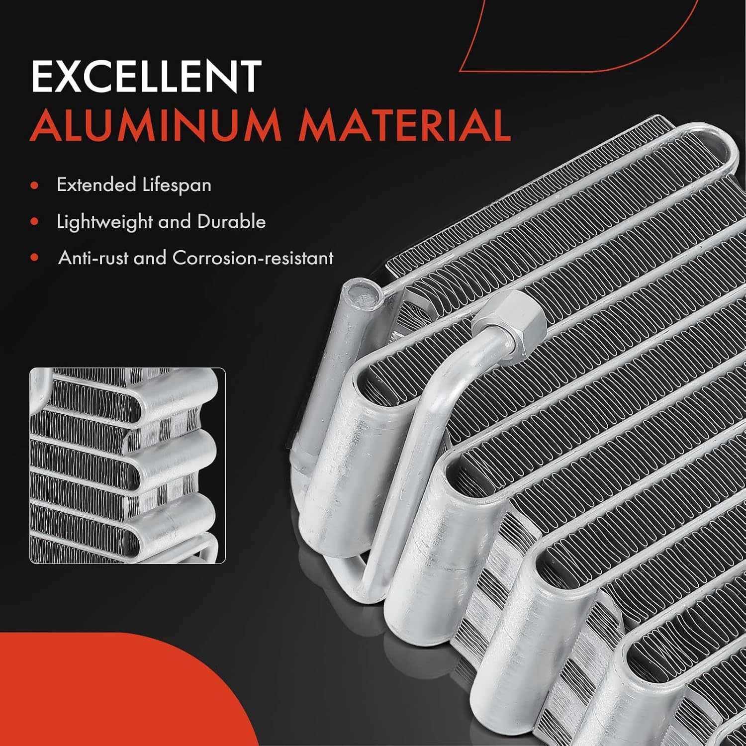 A-Premium AC Evaporator Core Compatible with Honda Accord 1991 1992 1993, with Pad Mount Fitting
