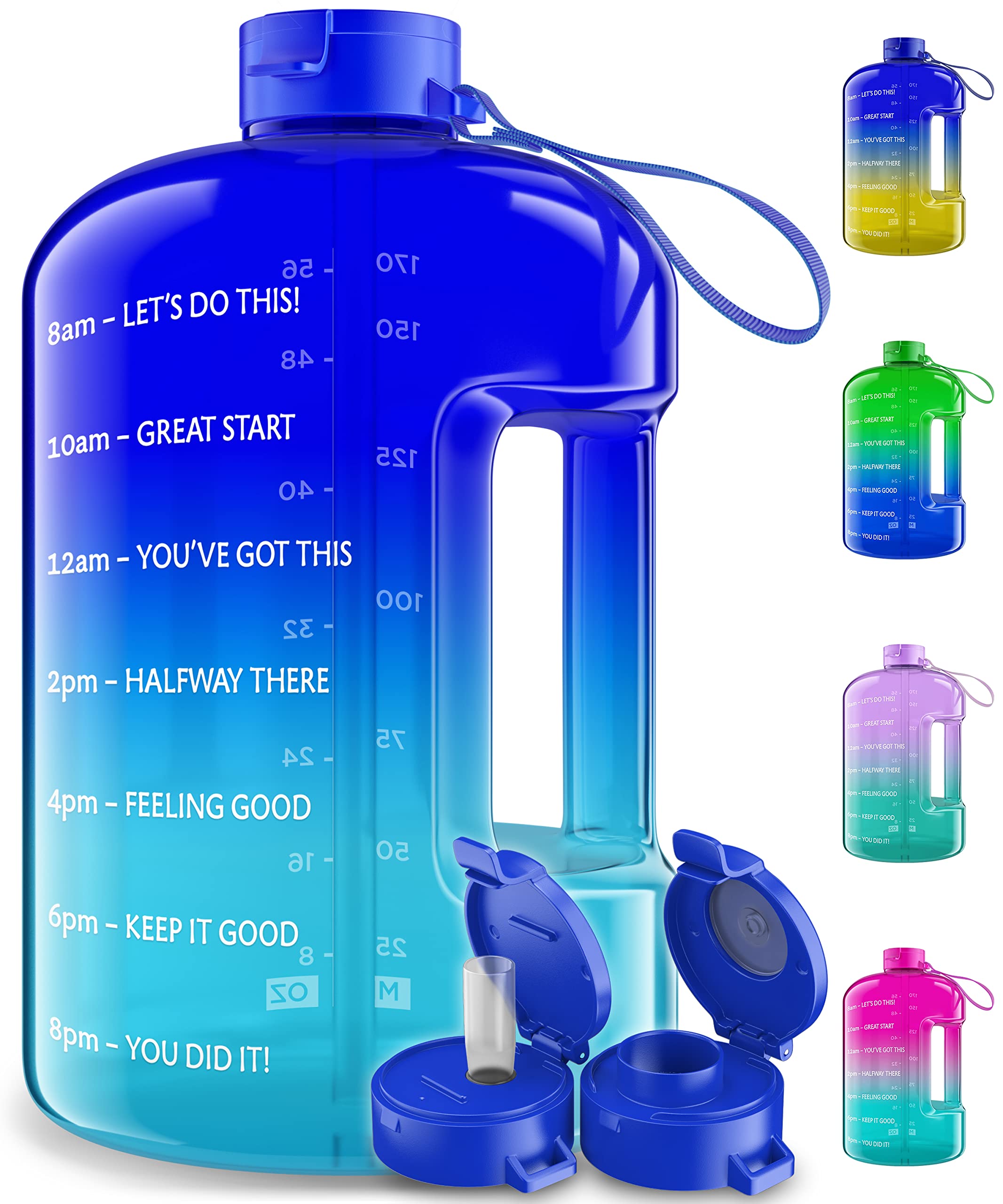 Buy AQUAFIT Half Gallon Water Bottle with Straw Half Gallon Water Jug