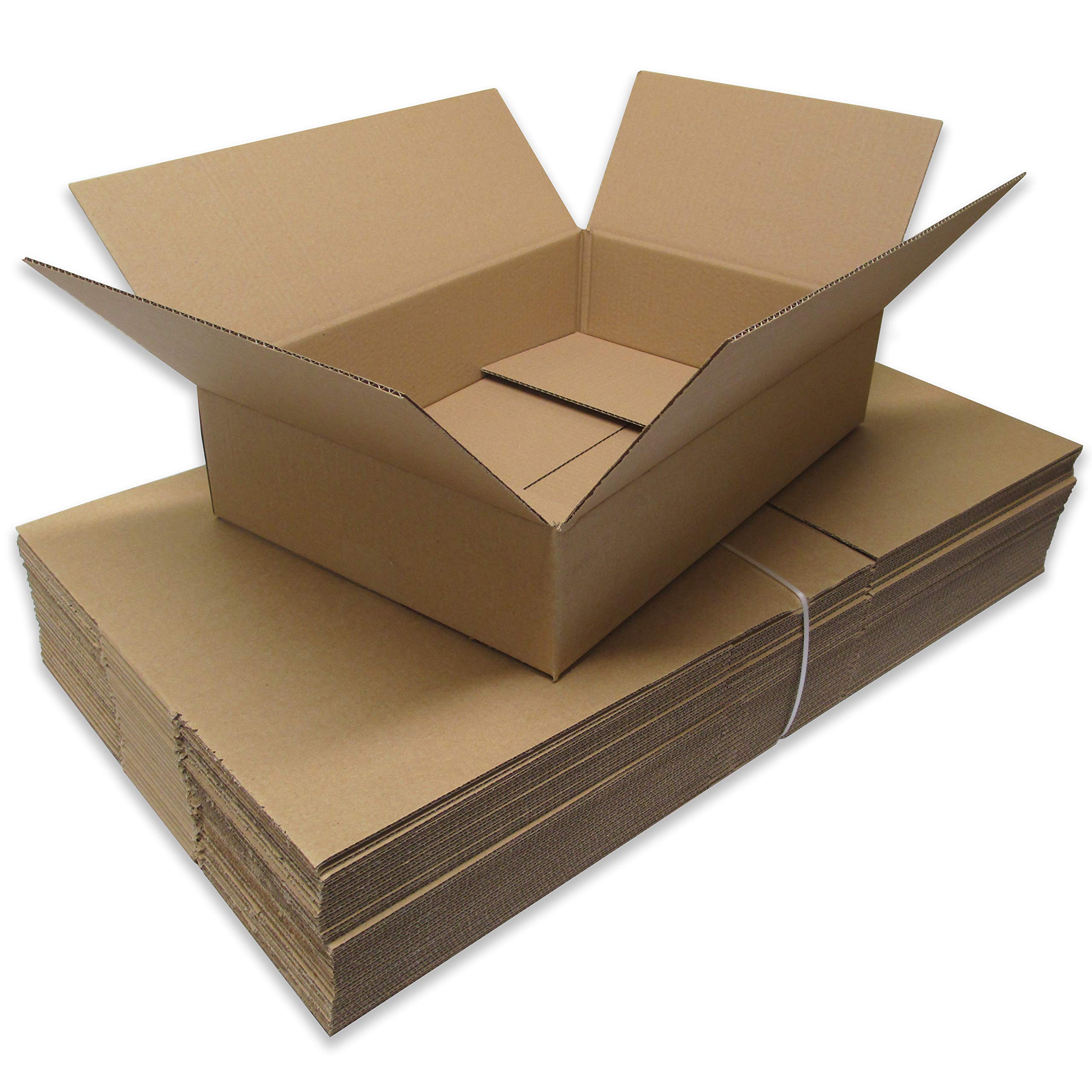 25 x Long Shallow Single Wall Postal Removal Packing Storage Cardboard Boxes 457 x 305 x 102mm