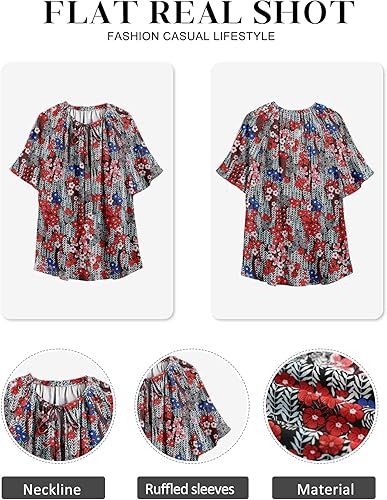 Miniatura 5 de HDLTE Camisetas de talla grande para mujer, con estampado de margaritas, camiseta de diente de león, tallas grandes, tops