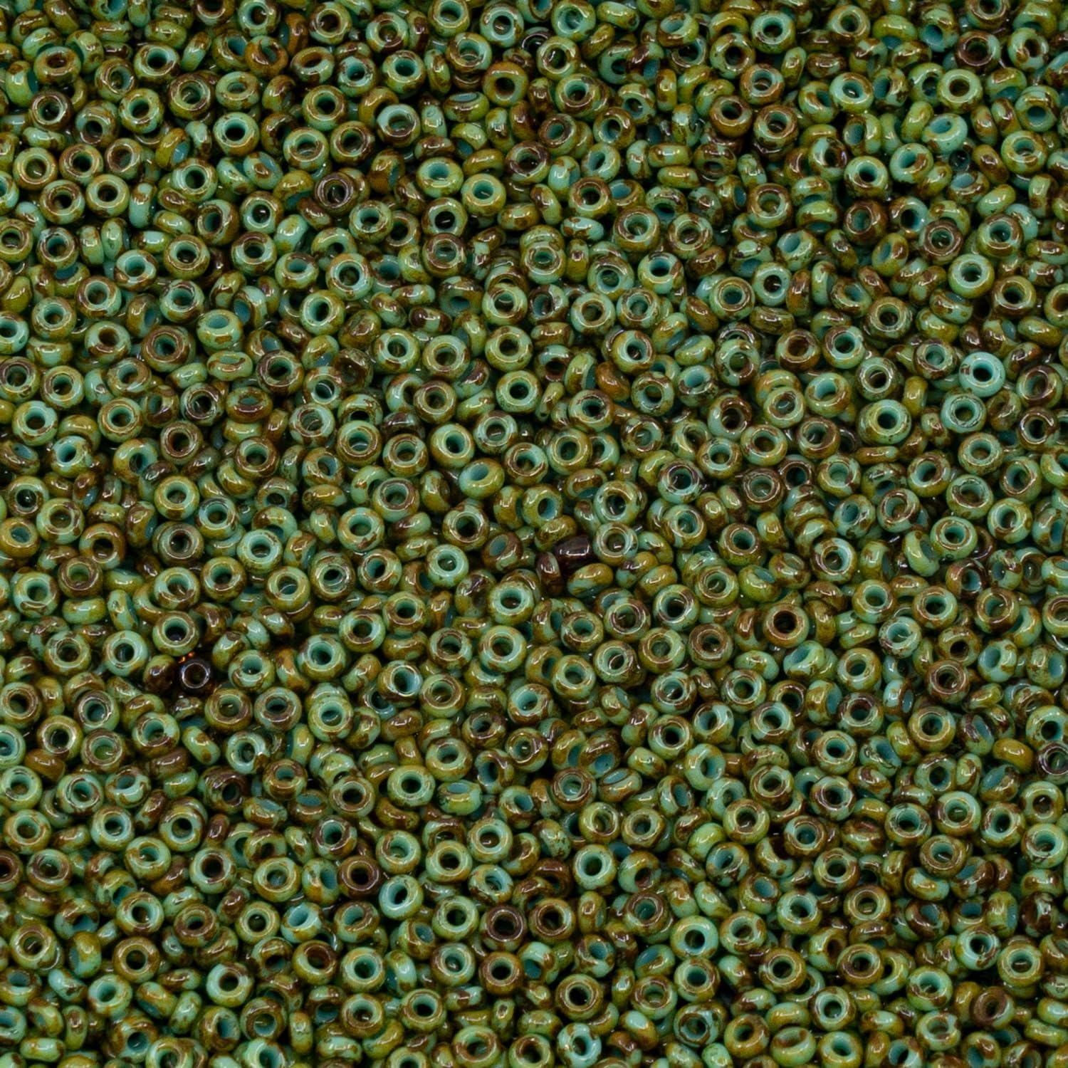 Outlet 10g TOHO Beads Demi Round, 11/0, Turquoise Travertin (55-t), Glass, Japan