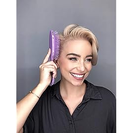 Framar Detangling Brush for Curly Hair - Hair Brushes for Women, Wet Hairbrush For Women, Hairbrushes, Purple Hair Brush Detangler, Reduces Breakage, Frizz and Static - Purple