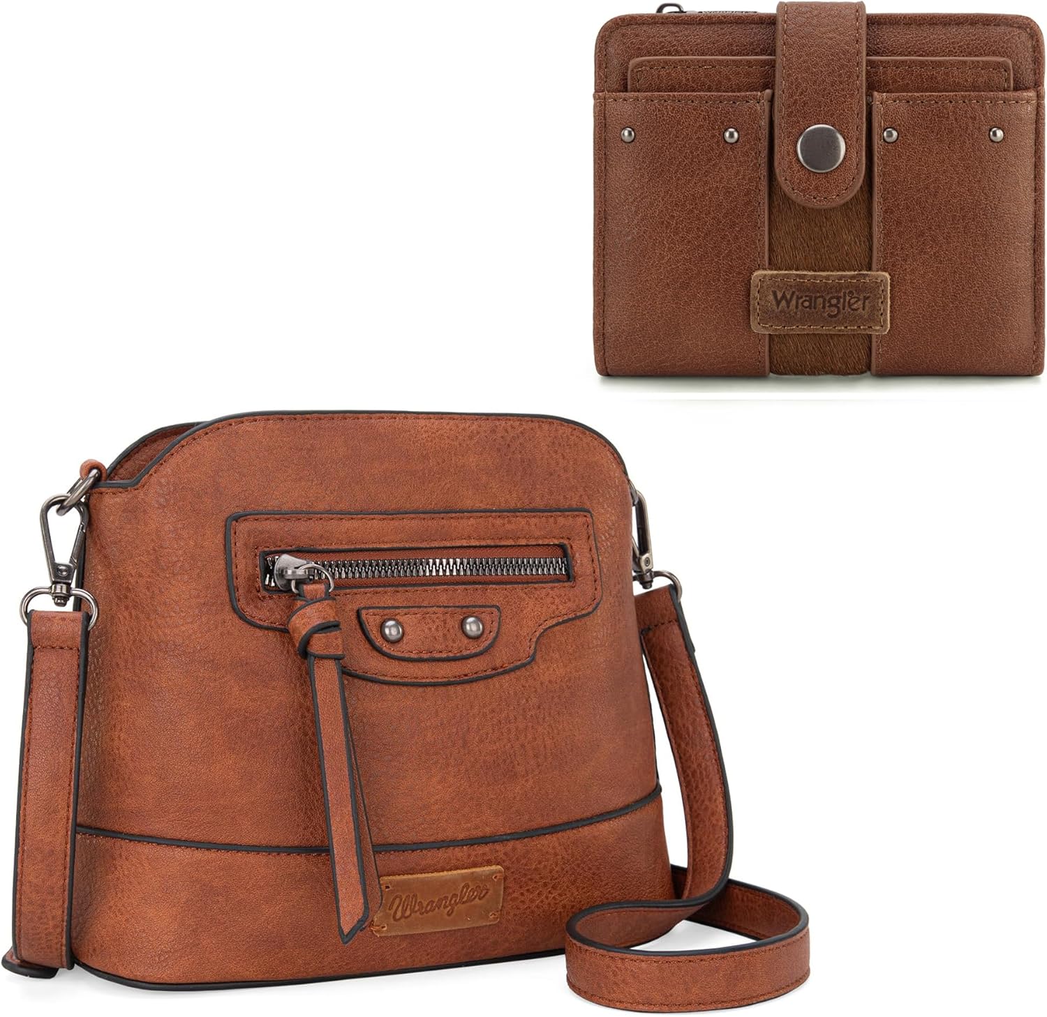Wrangler Small Crossbody Bags and Cowhide Wallet Set for Women