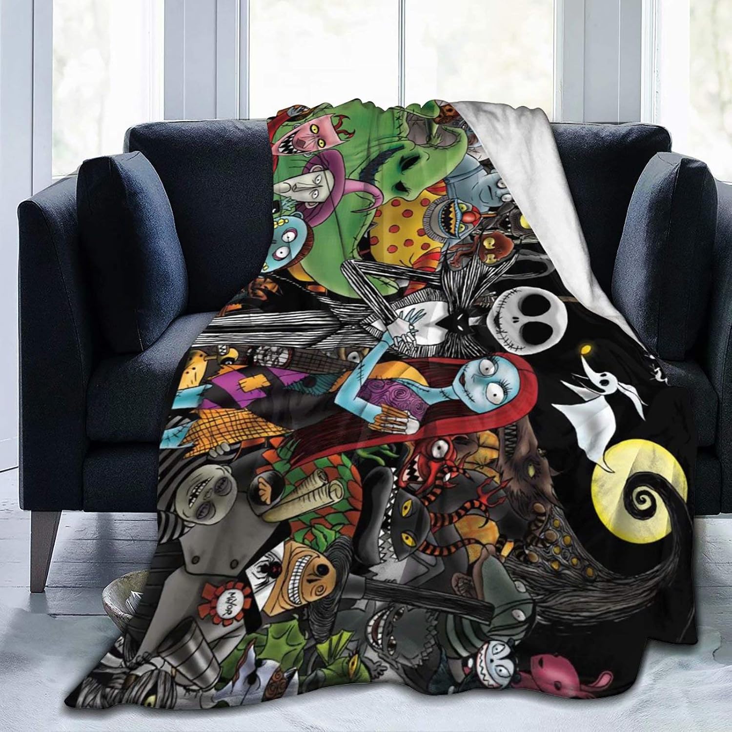 Hidreama Funny Nightmare Fleece Throw Blanket Soft and Warm Flannel Blanket for Couch Sofa，Bed 50"" x40