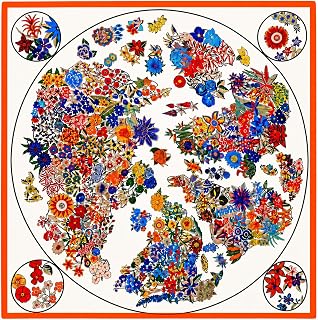 Stlvoll 134.6cm(53인치) 여성용 대형 헤드 스카프 - 야간 헤어 랩핑용 실크 새틴 스카프, 수면용 반다나 스퀘어 스카프