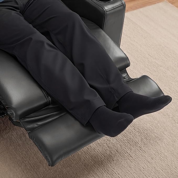 Sillón Eléctrico Reclinable Oversized Cuero Sintético Gris Oscuro miniatura 7