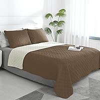 Vista 17 de Easy-Going - Juego de edredón reversible de tamaño full/queen con 1 edredón y 2 fundas de almohada, suave cubrecama, edredón de microfibra
