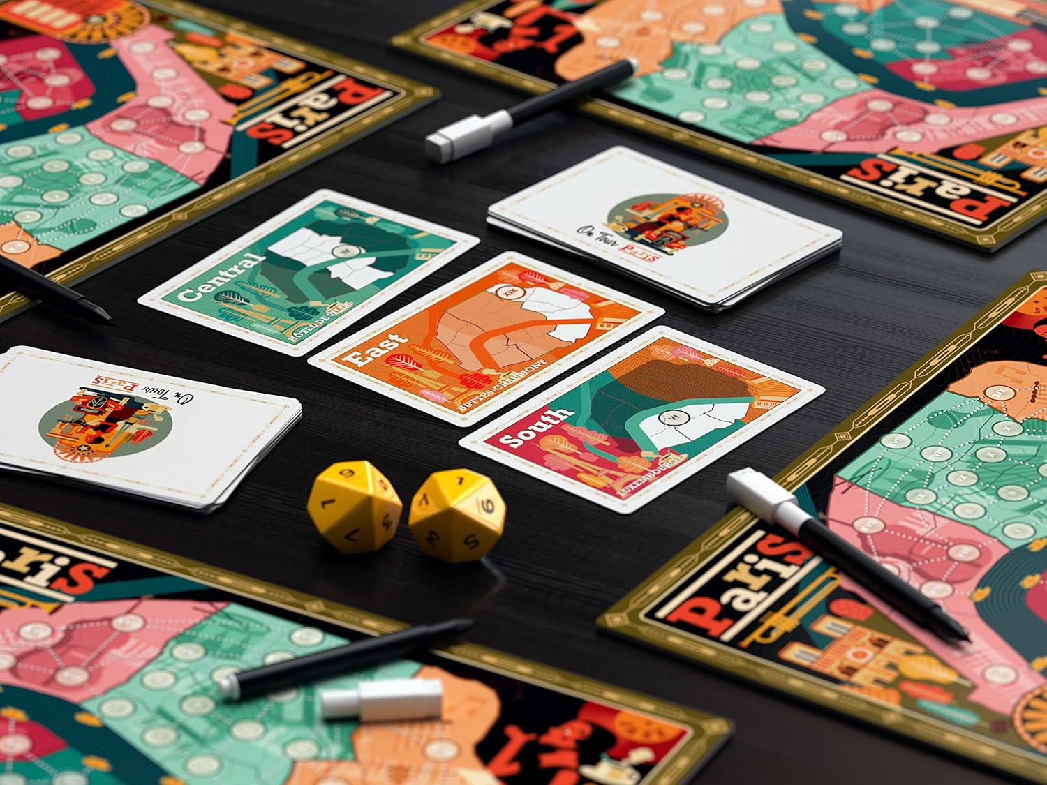 On Tour Paris & New York - Board Game - 1 to 8 Players - 20 Minute Play Time
