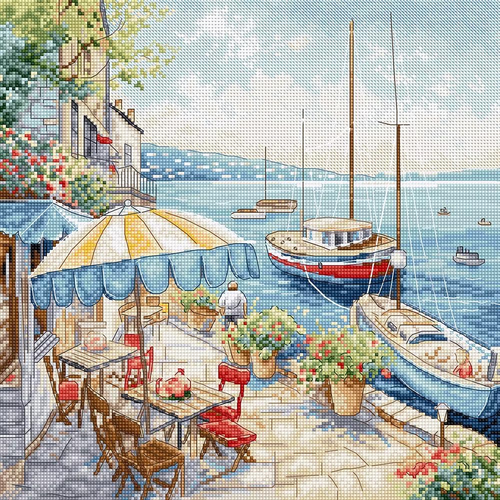 Wizardi Counted Cross Stitch Kit - Seascape L9927 Letistitch