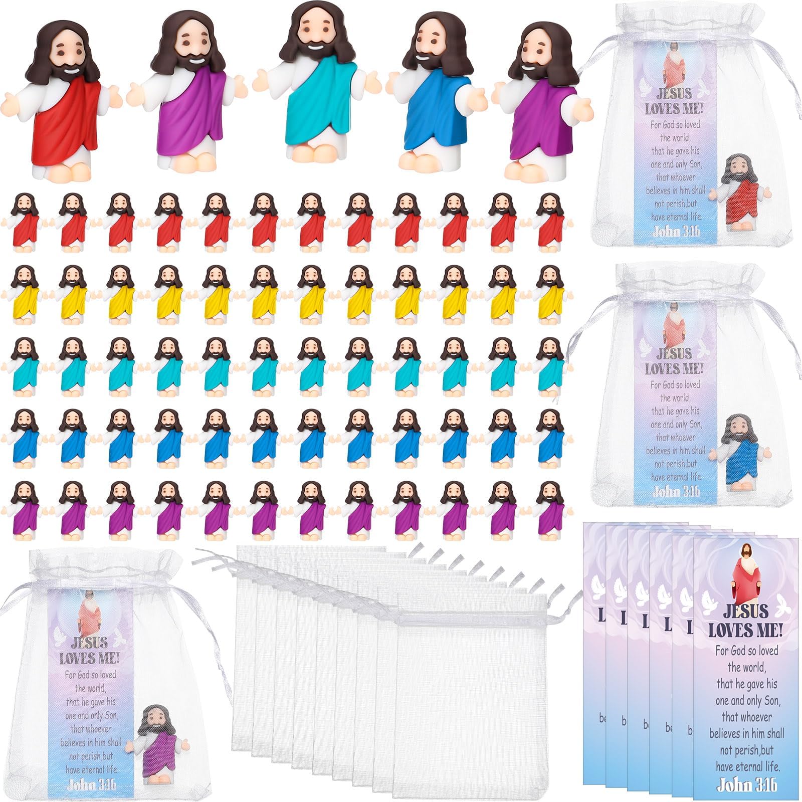 ARCHCRTC 110 Pcs Little Jesus Figurine Miniature Jesus Doll