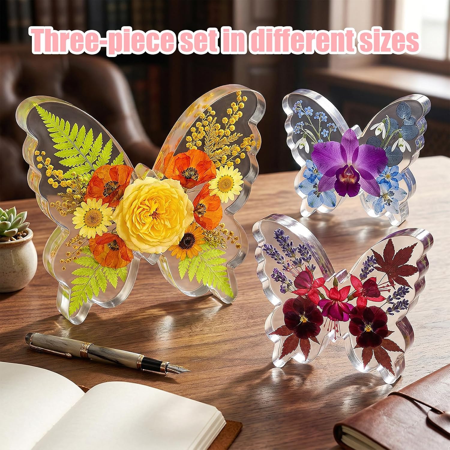 Butterfly Silicone Mold Set, Small Medium Large Butterfly Resin Mold for Gypsum, Candles, DIY Epoxy Resin Projects
