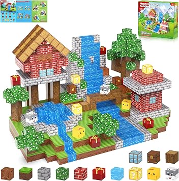 Magnetic Blocks 100PCS Magnetic Building Blocks for Kids Magnet Blocks Cubes Set for Boys Girls 3 4 5 6 7 8 Year Old, Magnetic Cubes Kit, STEM Magnet Building Set