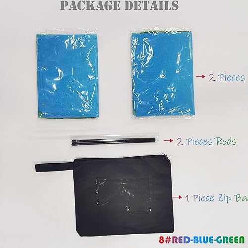 Vista 46 de MUNAFIE Worship Flags Set(2 Flags+2 Rods+1 Storage Bag) for Dance Church Flags for Worship Guard Flag Praise Dance Flags