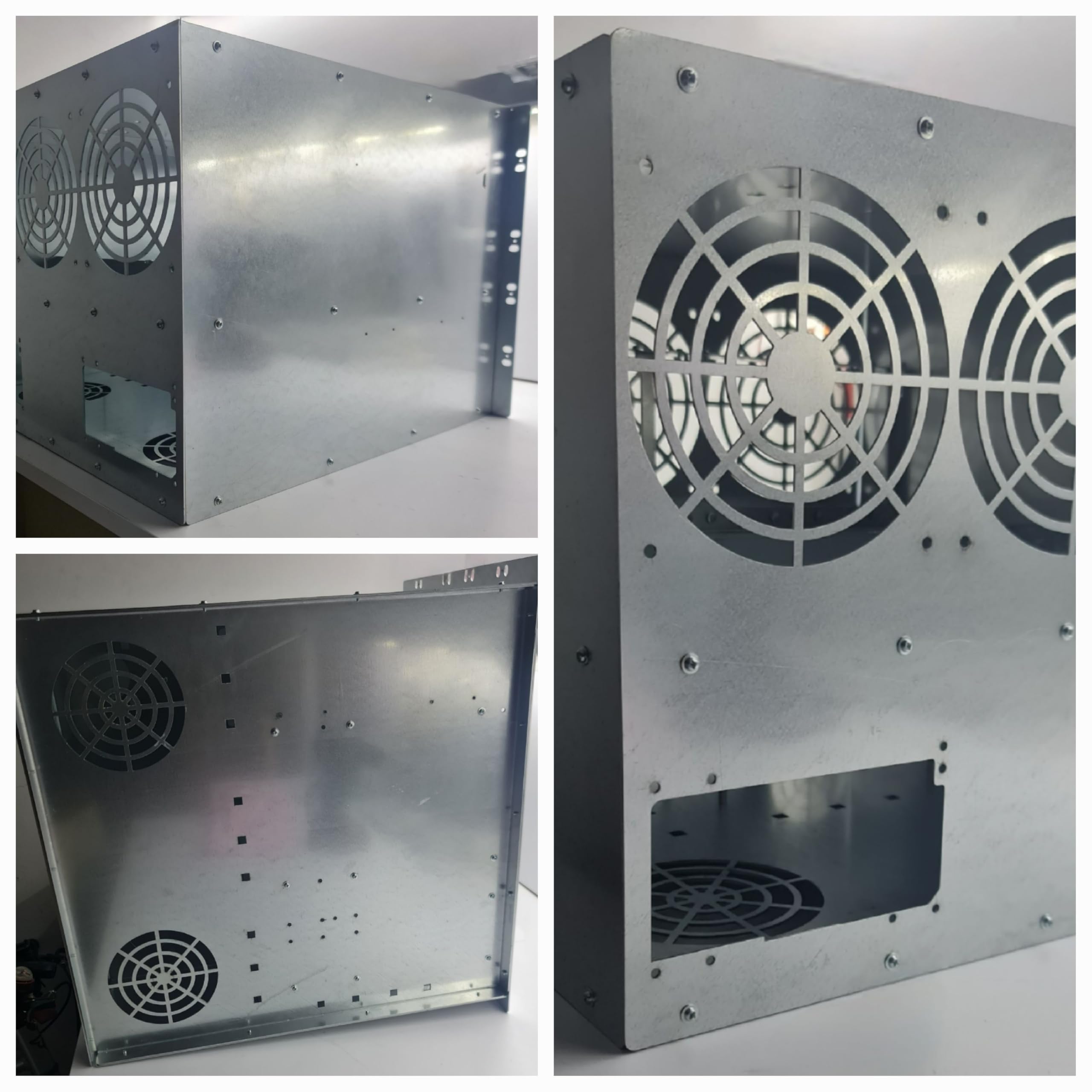 Rack 19 pollici CASE per crypto, AI, laboratorio di casa. Dimensioni 8U, ATX 2 x PSU, 6 x GPU, 6 x FAN 140 x 140
