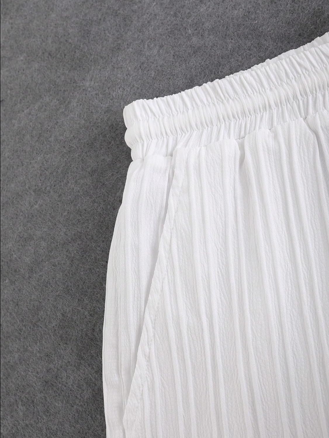 WDIRARA Men's 2 Piece Outfit Button Front Short Sleeve Shirt and Drawstring Waist Shorts Set - Image 5