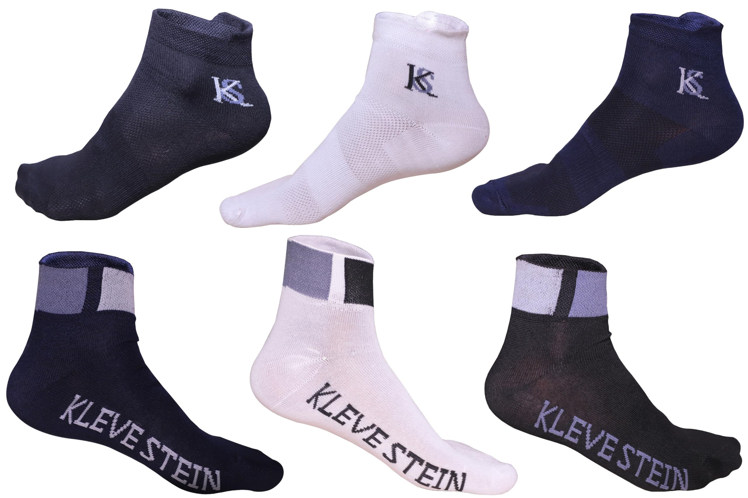 kleve stein Socks for Men - Cotton Ankle Lenght Zero-Odour Sports Socks for Running & Gym, Thick Super Soft Cushioning, Pack of 3-picture-45