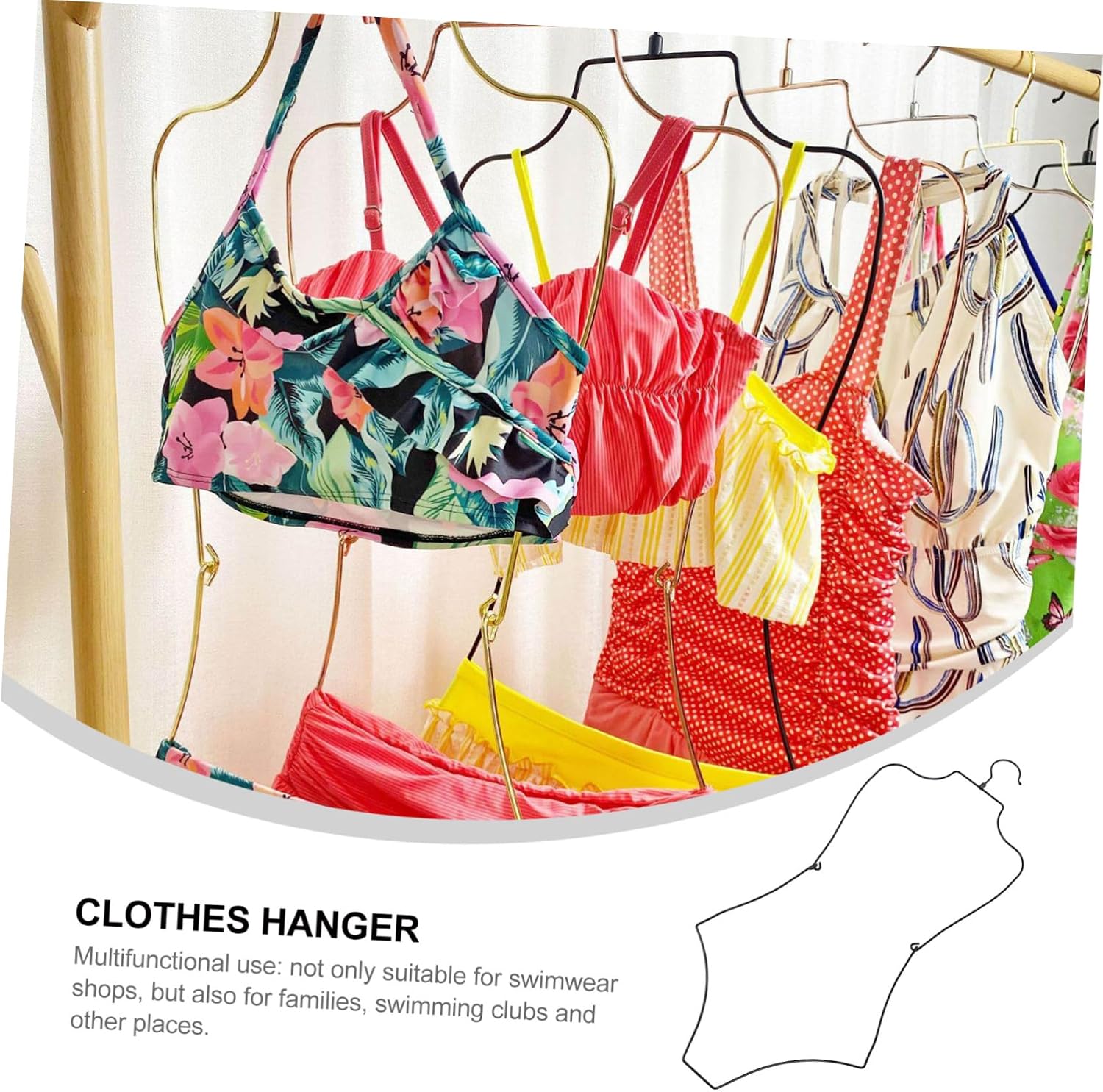 VOSAREA Boy Girl's Swimwear Hangers High Manganese Boys and Girls Clothes Hangers for Boy Girl Outfits Non- Design for Organized Closets for Swimwear Skirts Socks