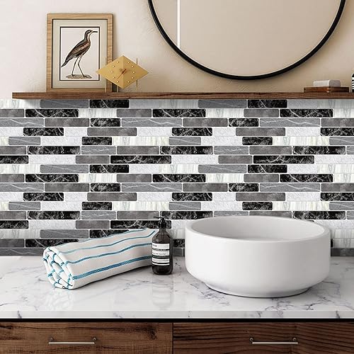 Miniatura 3 de WENMER Papel tapiz de cocina, papel tapiz para salpicaduras para despegar y pegar, papel tapiz impermeable para baño, papel tapiz autoadhesivo