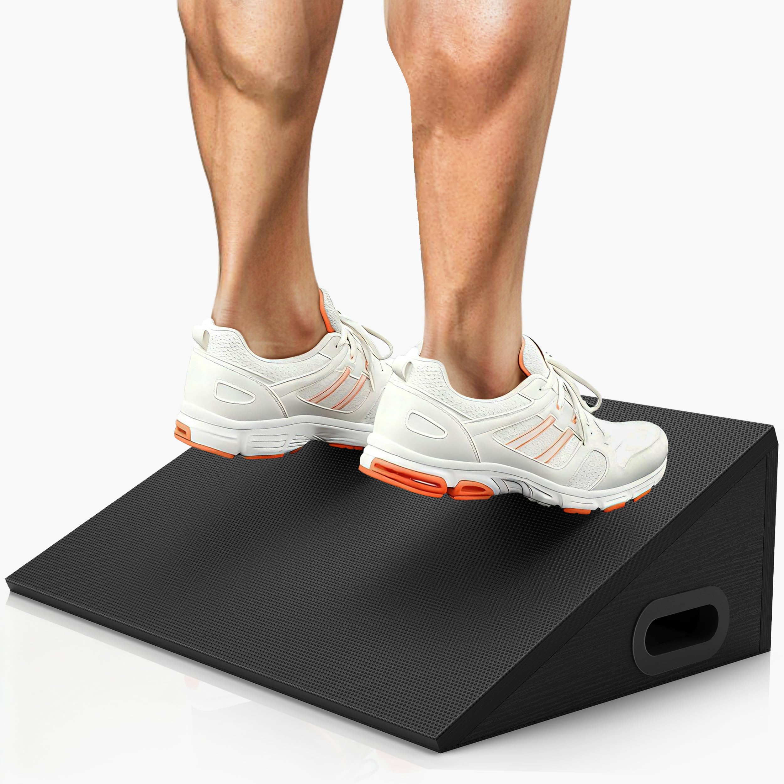 Slant Board for Calf Stretching, 19" Wide Wooden Slant Board for Exercise Knees Over Toes Training, Heel Elevated and Calf Stretching Squats-image-49