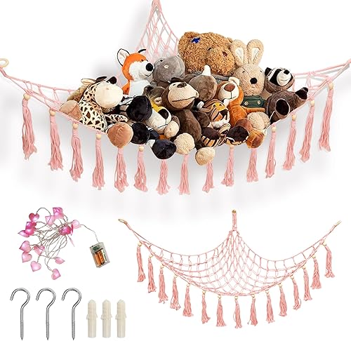 Miniatura 2 de Hamaca de animales de peluche  Esquina de hamaca de peluche rosa  Almacenamiento de animales de peluche  Almacenamiento de animales de peluche