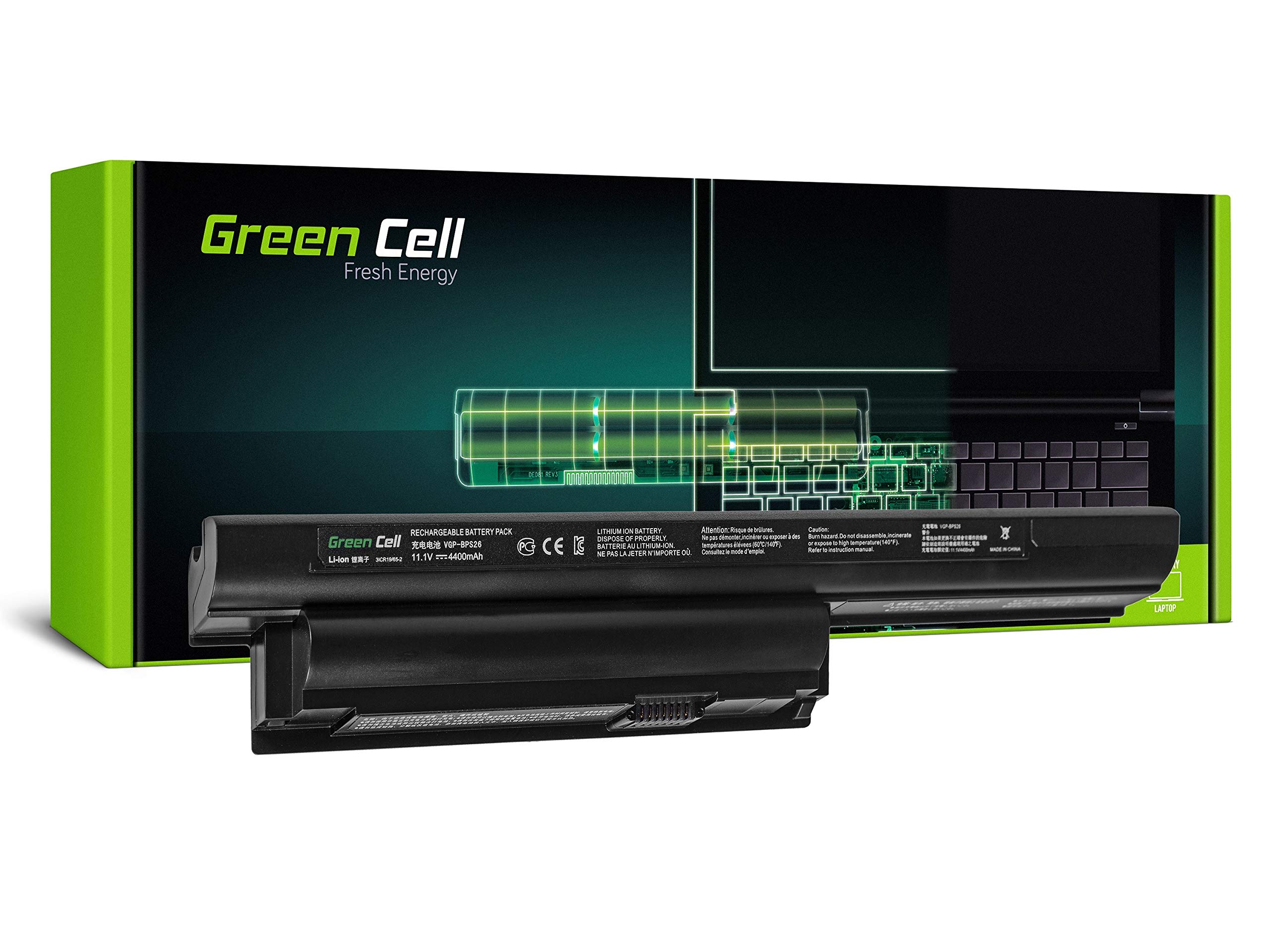 Green Cell Green/Black Cell For Sony Vaio Pcg-71811M Pcg-71911M Sve15 / 11.1V 4400Mah
