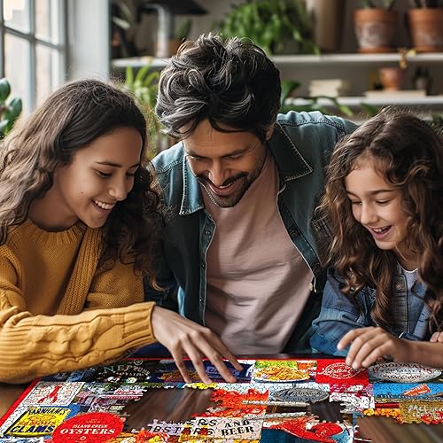 Miniatura 4 de White Mountain Rompecabezas de 1000 piezas con collage vintage para familias y adultos - Taste of New England