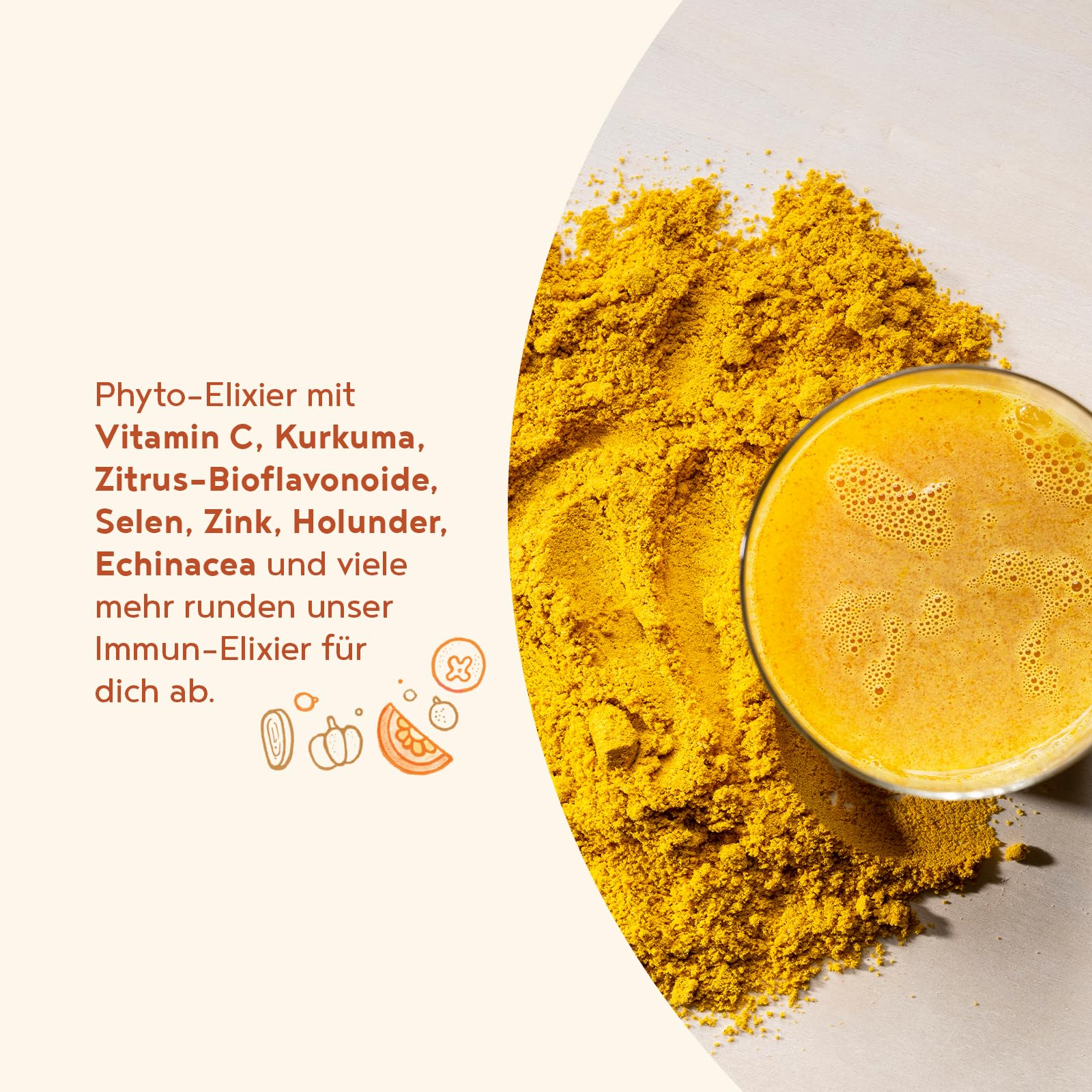 Immun-Elixier | 450g | Immunsystem Stärken | mit Vitamin C, D & K2 pulver, Quercetin, Acerola, Kurkuma, Hagebutten, Selen, Zink, Camu, Echinacea & NAC zur Unterstützung des Immunsystems | Alpha Foods